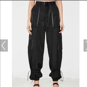 Dolls kill Poster girl black drawstring jogger